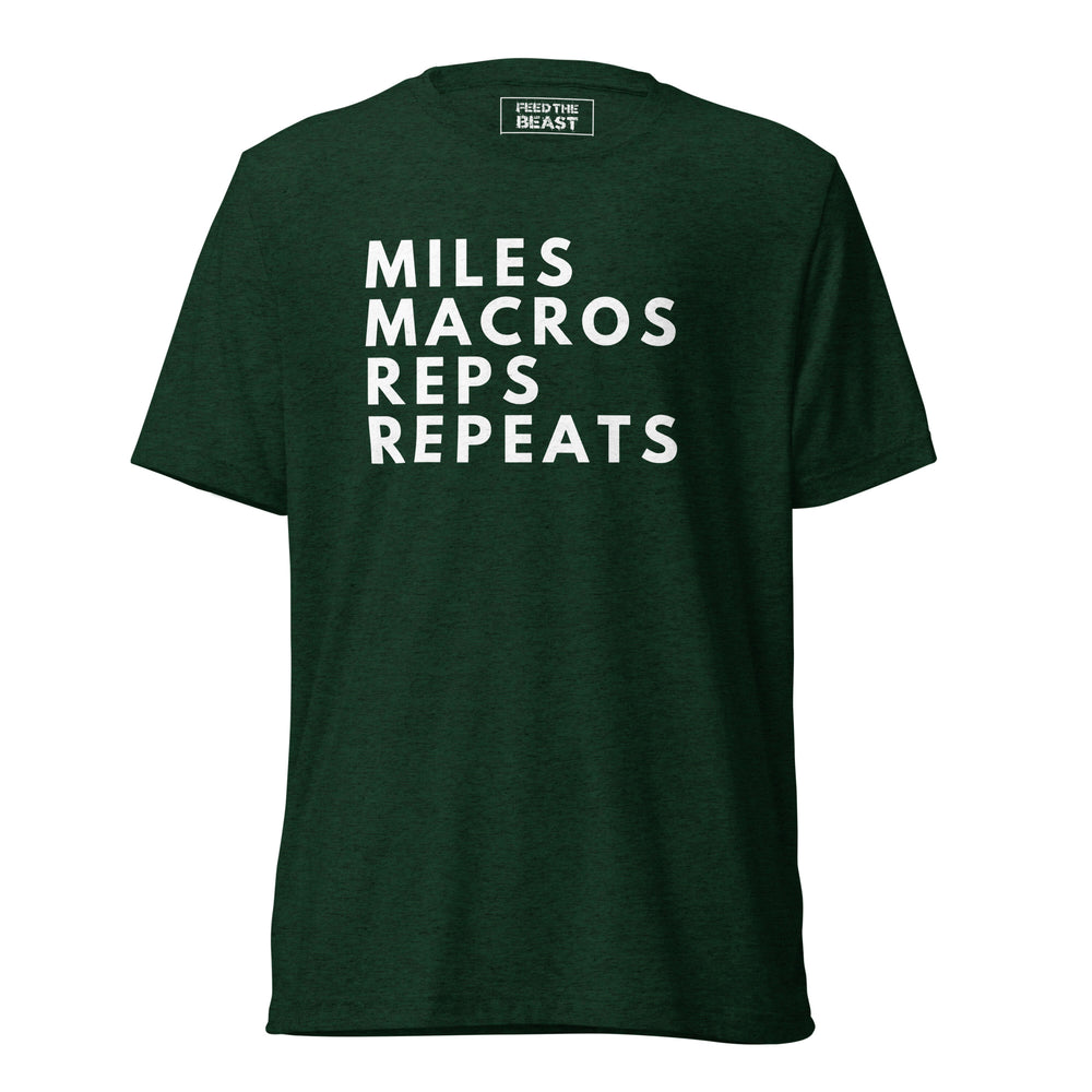 Miles Macros Reps Repeats T Shirt